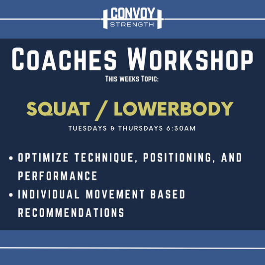 Squat / Lowerbody Workshops 03/22 & 03/24